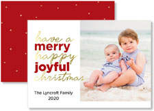 Digital Holiday Cards by iDesign - Merry Joyful Christmas