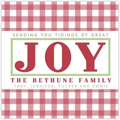 Holiday Enclosure Cards by HollyDays (Gingham Tidings of Great Joy)