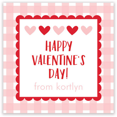 Valentine's Day Exchange Cards by Hollydays (Gingham Hearts)