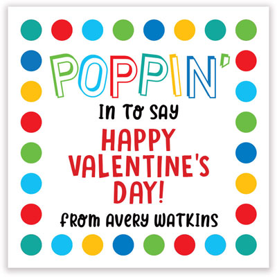 Valentine's Day Exchange Cards by Hollydays (Poppin' Primary)