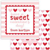 Valentine's Day Exchange Cards by Hollydays (Heart Stripes)