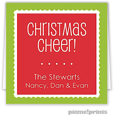 Holiday Gift Enclosure Cards by PicMe Prints - Holiday Scallops Poppy (Folded) Holiday Gift Enclosure Cards by PicMe Prints - Holiday Scallops Poppy (Folded)