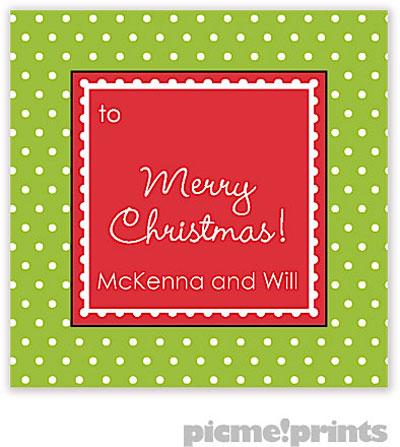 Holiday Gift Enclosure Cards by PicMe Prints - Ruffle Dots Grasshopper (Flat) Holiday Gift Enclosure Cards by PicMe Prints - Ruffle Dots Grasshopper (Flat)