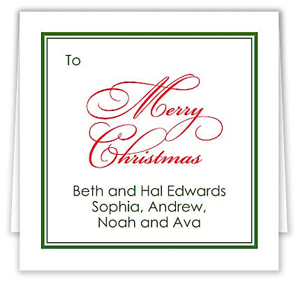 Holiday Gift Enclosure Cards by PicMe Prints - Traditional Border Evergreen (Folded) Holiday Gift Enclosure Cards by PicMe Prints - Traditional Border Evergreen (Folded)