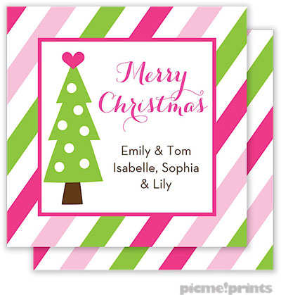Holiday Gift Enclosure Cards by PicMe Prints - Tree With A Heart Square (Flat) Holiday Gift Enclosure Cards by PicMe Prints - Tree With A Heart Square (Flat)
