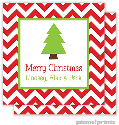 Holiday Gift Enclosure Cards by PicMe Prints - Christmas Tree Square (Flat) Holiday Gift Enclosure Cards by PicMe Prints - Christmas Tree Square (Flat)