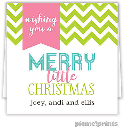 Holiday Gift Enclosure Cards by PicMe Prints - Merry Chevron Square (Folded) Holiday Gift Enclosure Cards by PicMe Prints - Merry Chevron Square (Folded)