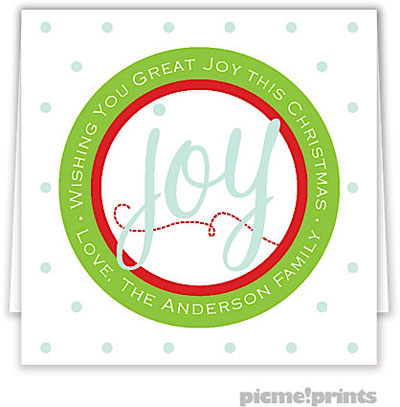 Holiday Gift Enclosure Cards by PicMe Prints - Great Joy Square (Folded)