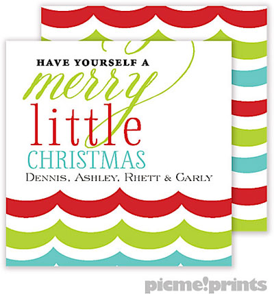 Holiday Gift Enclosure Cards by PicMe Prints - Merry Little Christmas Square (Flat)