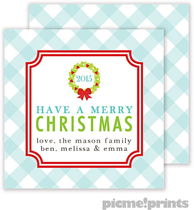Holiday Gift Enclosure Cards by PicMe Prints - Gingham Christmas Square (Flat) Holiday Gift Enclosure Cards by PicMe Prints - Gingham Christmas Square (Flat)