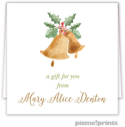Holiday Gift Enclosure Cards by PicMe Prints - Christmas Bells (Folded) Holiday Gift Enclosure Cards by PicMe Prints - Christmas Bells (Folded)
