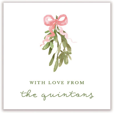 Holiday Gift Enclosure Cards by PicMe Prints - Mistletoe Wishes (Flat)