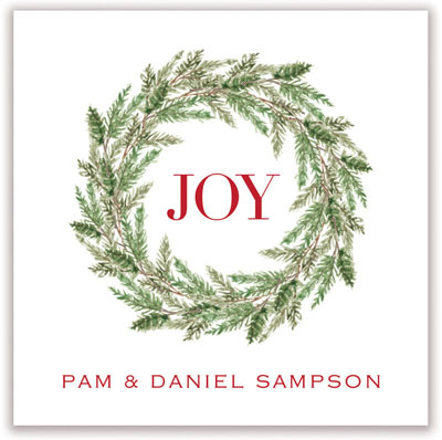 Holiday Gift Enclosure Cards by PicMe Prints - Evergreen Wreath (Flat) Holiday Gift Enclosure Cards by PicMe Prints - Evergreen Wreath (Flat)
