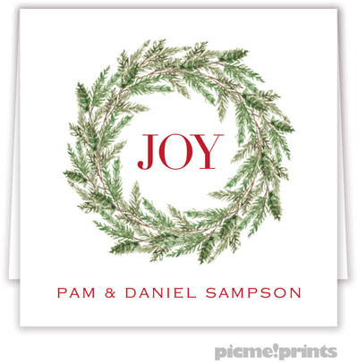 Holiday Gift Enclosure Cards by PicMe Prints - Evergreen Wreath (Folded) Holiday Gift Enclosure Cards by PicMe Prints - Evergreen Wreath (Folded)
