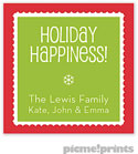 Holiday Gift Enclosure Cards by PicMe Prints - Holiday Scallops Grasshopper (Flat)
