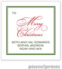 Holiday Gift Enclosure Cards by PicMe Prints - Traditional Border Evergreen (Flat)