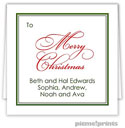 Holiday Gift Enclosure Cards by PicMe Prints - Traditional Border Evergreen (Folded)