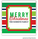 Holiday Gift Enclosure Cards by PicMe Prints - Christmas Stripes Square (Folded)