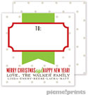 Holiday Gift Enclosure Cards by PicMe Prints - Ribbon & Dots Square (Flat)