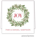 Holiday Gift Enclosure Cards by PicMe Prints - Evergreen Wreath (Folded)