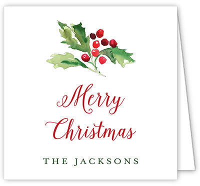 Holiday Gift Enclosure Cards by PicMe Prints - Holly (Folded) Holiday Gift Enclosure Cards by PicMe Prints - Holly (Folded)