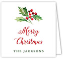 Holiday Gift Enclosure Cards by PicMe Prints - Holly (Folded)