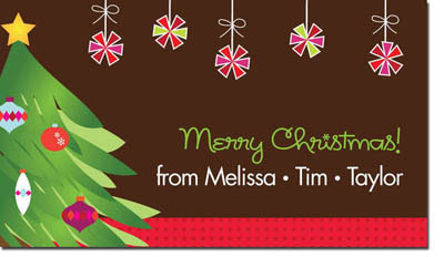 Spark & Spark Holiday Calling Cards - Traditional Christmas Tree