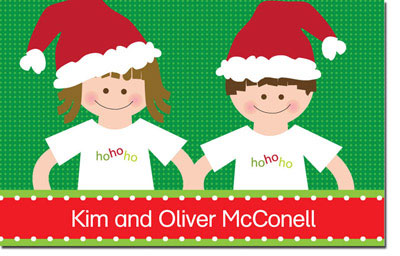 Spark & Spark Children's Personalized Holiday Calling Cards - Kids In Santa Hats Spark & Spark Children's Personalized Holiday Calling Cards - Kids In Santa Hats