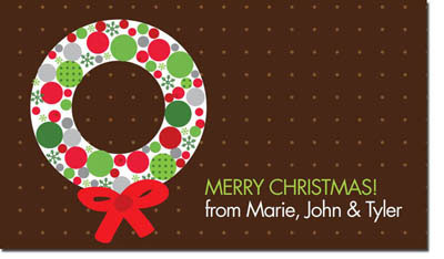 Spark & Spark Holiday Calling Cards - A Christmas Wreath Spark & Spark Holiday Calling Cards - A Christmas Wreath