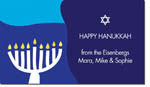 Spark & Spark Hanukkah Calling Cards - Mosaic With Hanukkah Menorah