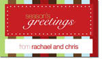 Spark & Spark Holiday Calling Cards - Wonder Of Stripes (Red)