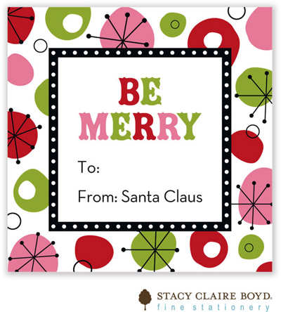 Stacy Claire Boyd - Holiday Calling Cards (Retro Wishes - Red - Flat)