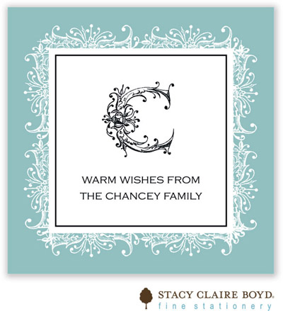 Stacy Claire Boyd - Holiday Calling Cards (Snowdrift - Aqua - Flat)