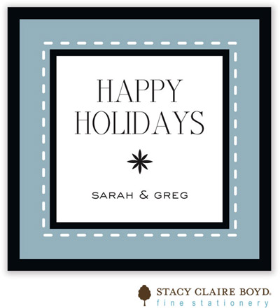 Stacy Claire Boyd - Holiday Calling Cards (Dashing Through the Snow - Blue - Flat)