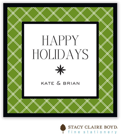Stacy Claire Boyd - Holiday Calling Cards (Twin Trellis - Green - Flat)