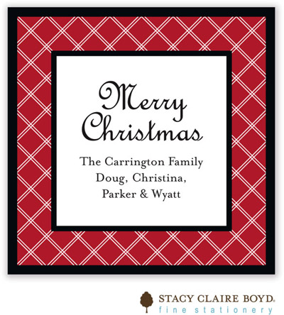 SCB CC 10 - Holiday Calling Cards by Stacy Claire Boyd - (Twin Trellis - Cinnamon - Folded)