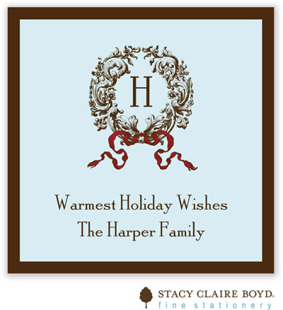 SCB CC 10 - Holiday Calling Cards by Stacy Claire Boyd - (Enchanted Wreath - Blue - Flat) SCB CC 10 - Holiday Calling Cards by Stacy Claire Boyd - (Enchanted Wreath - Blue - Flat)