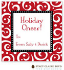 Stacy Claire Boyd - Holiday Calling Cards (Swirls & Whirls - Red - Flat)