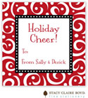 Stacy Claire Boyd - Holiday Calling Cards (Swirls & Whirls - Red - Folded)