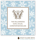 Stacy Claire Boyd - Holiday Calling Cards (Fanciful Snowflakes - Blue - Flat)