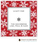 SCB CC 10 - Holiday Calling Cards by Stacy Claire Boyd - (Fanciful Snowflakes - Red - Flat)