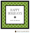 Stacy Claire Boyd - Holiday Calling Cards (Twin Trellis - Green - Folded)