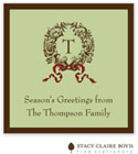 SCB CC 10 - Holiday Calling Cards by Stacy Claire Boyd - (Enchanted Wreath - Green - Flat)