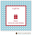 SCB CC 10 - Holiday Calling Cards by Stacy Claire Boyd - (Gingerbread Lane - Aqua - Flat)