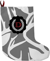 Lavender Belle Stocking (Abstract Deer-Gray)