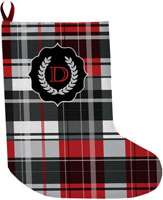 Lavender Belle Stocking (Bold Red Plaid)