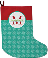 Lavender Belle Stocking (Snowflake Damask Pattern)