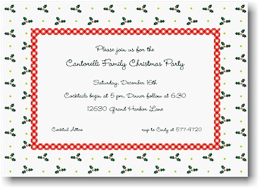 Holiday Invitations by Boatman Geller - Holly