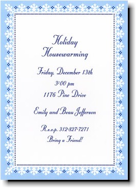 Holiday Invitations by Boatman Geller - Border Light Blue