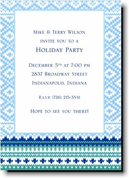 Holiday Invitations by Boatman Geller - Fair Isle Blue